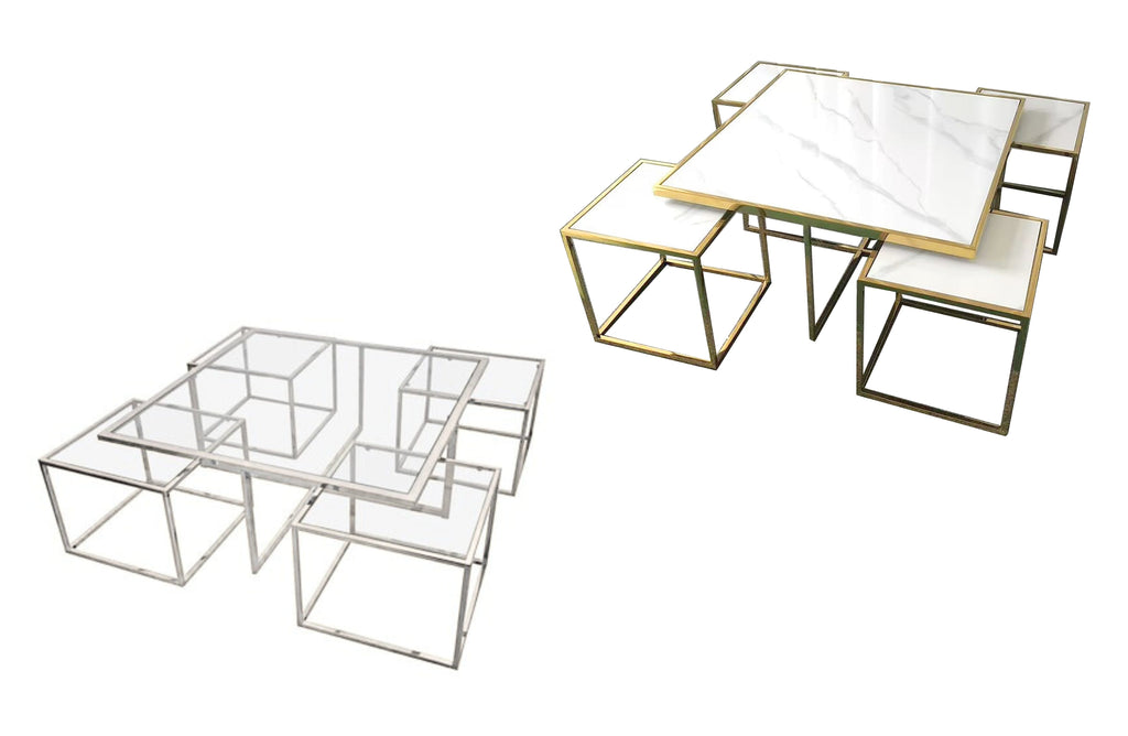 Jamie Square Set of 5 Piece Coffee Table and Side Tables