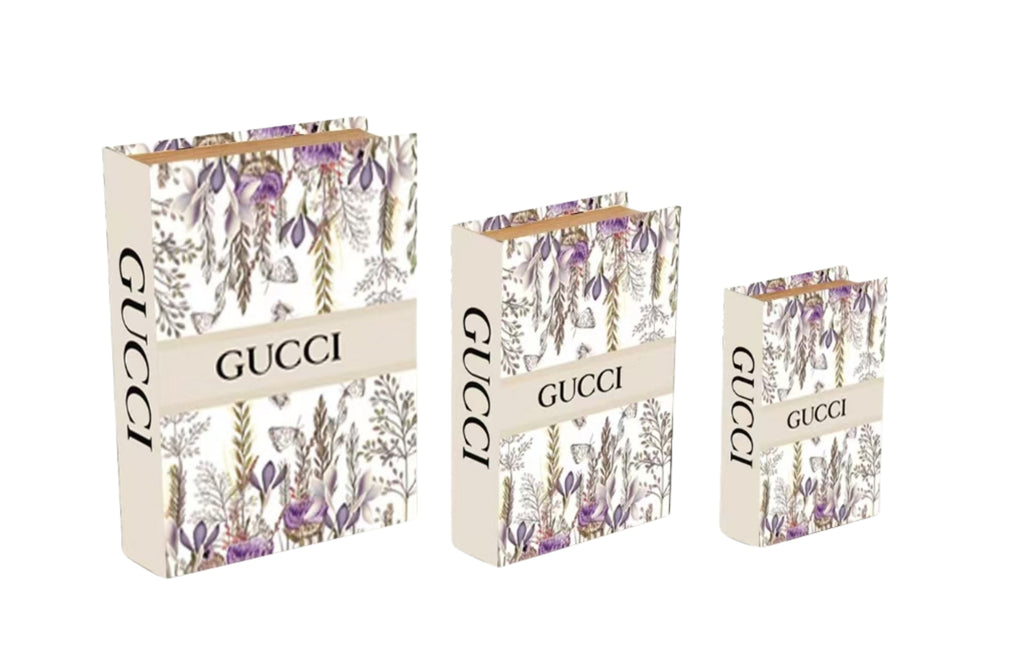 Gg Bloom Designer Faux Décor Table Book Box - 3 Size Available