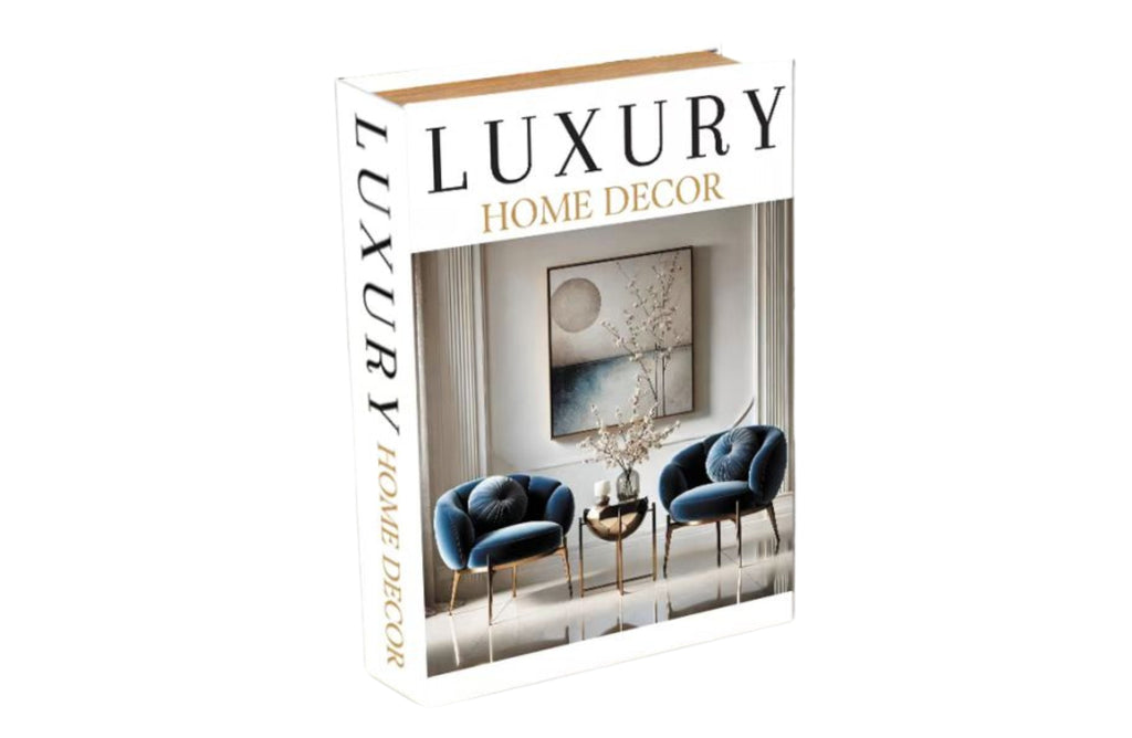 Luxe Home Décor Designer Faux Décor Table Book Box - 3 Size Available