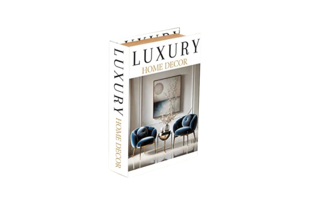 Luxe Home Décor Designer Faux Décor Table Book Box - 3 Size Available