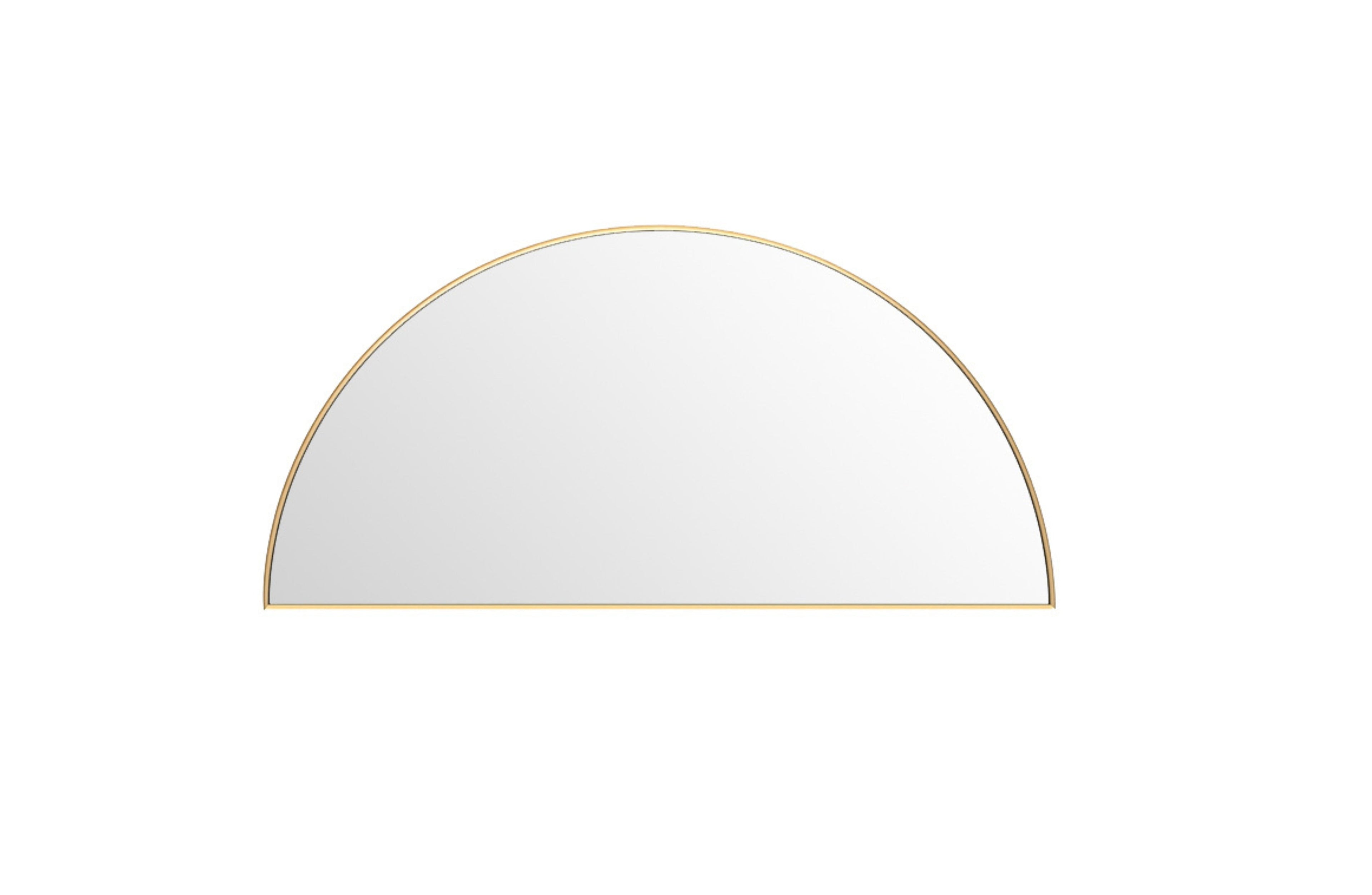 Half Moon Metal Mirror - Black / Gold - 2 Sizes Available
