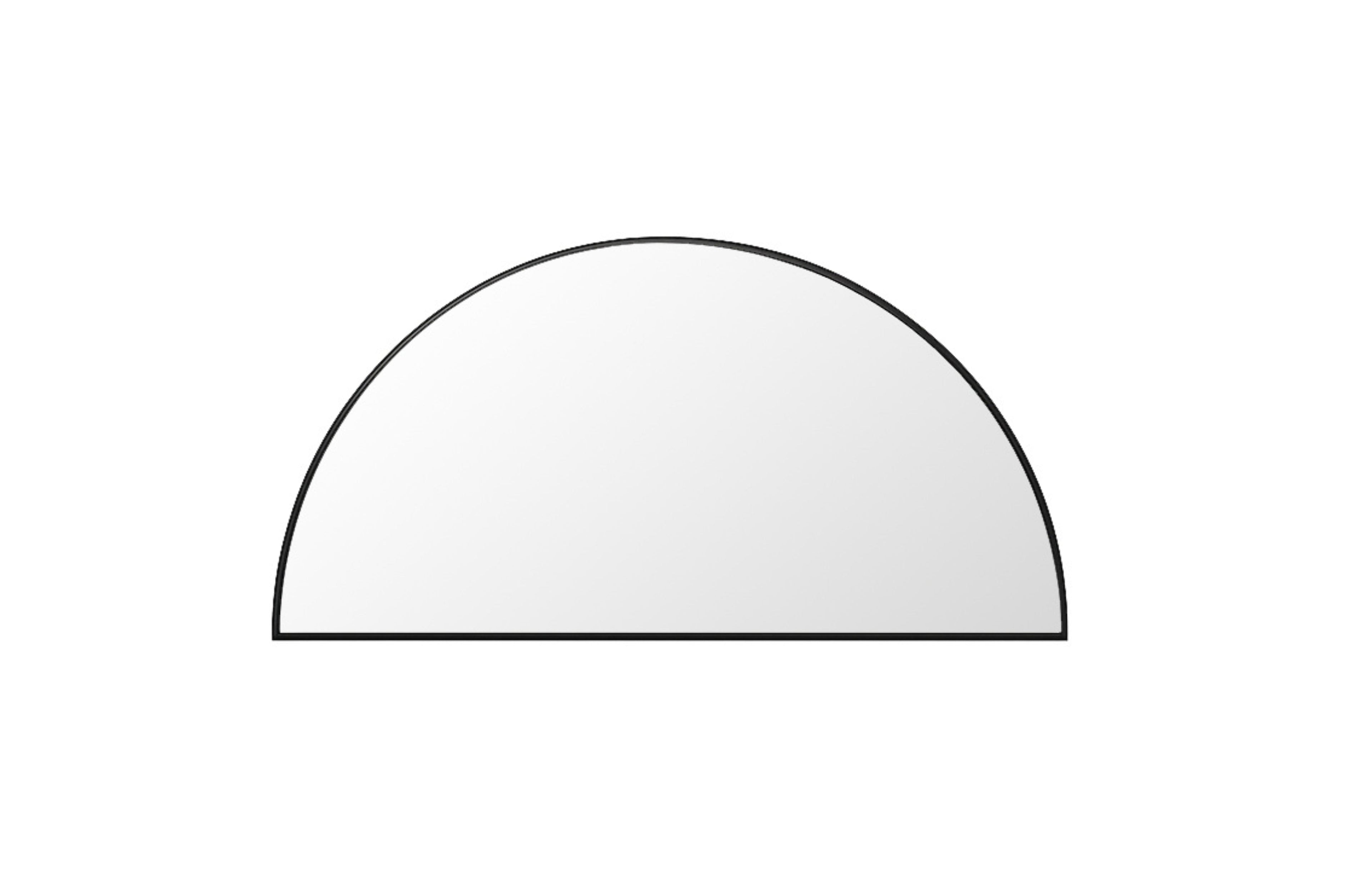 Half Moon Metal Mirror - Black / Gold - 2 Sizes Available