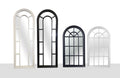 Hamptons Arch Window Style Mirrors Range - 2 Sizes Available