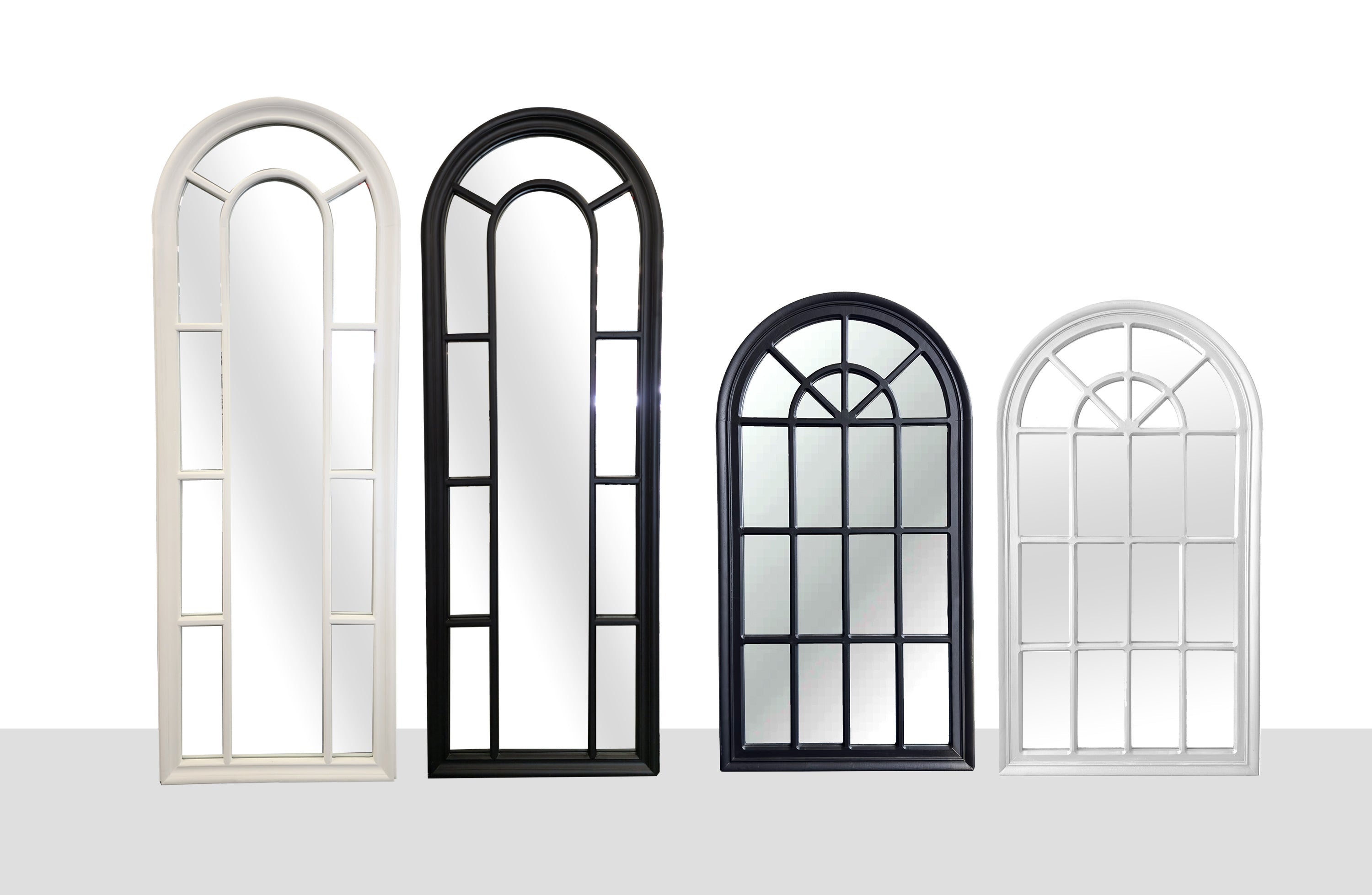 Hamptons Arch Window Style Mirrors Range - 2 Sizes Available