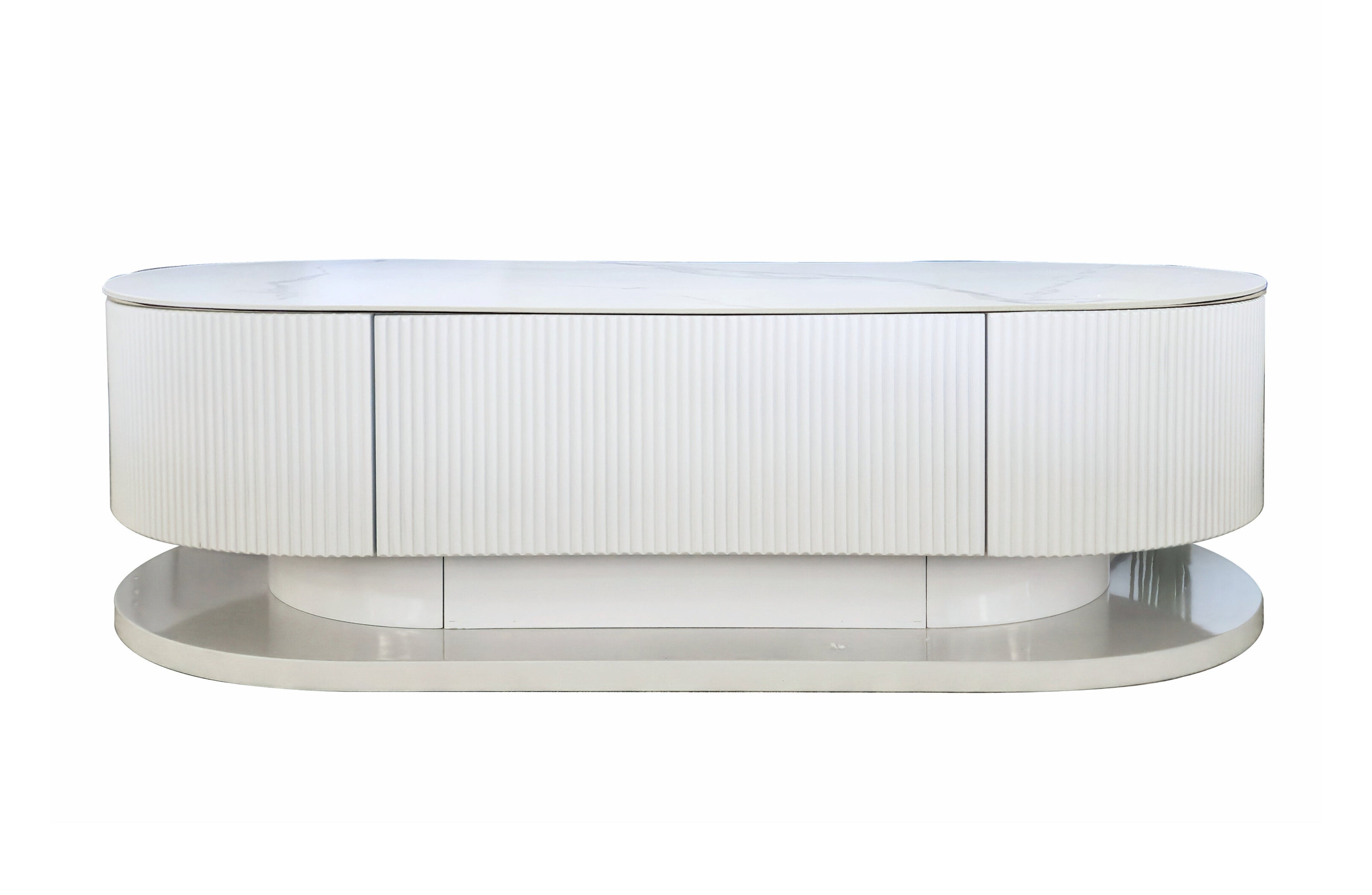 Ripple Fluted Oval Coffee Table - 2 Colors Available