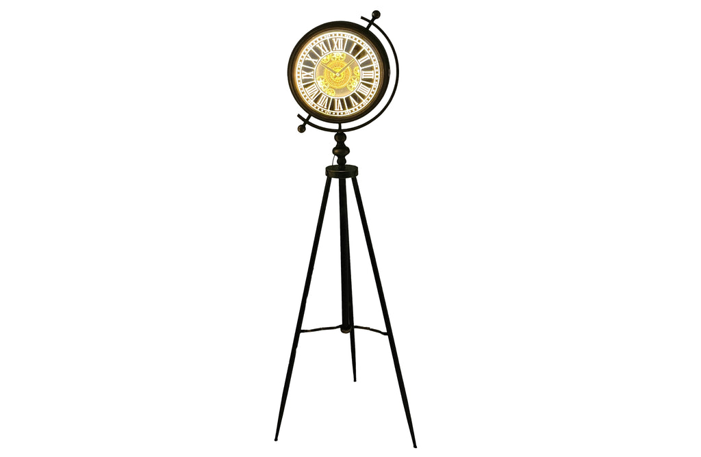 Lumina 156Cm Tripod Stand Led Backlit Moving Gear Clock