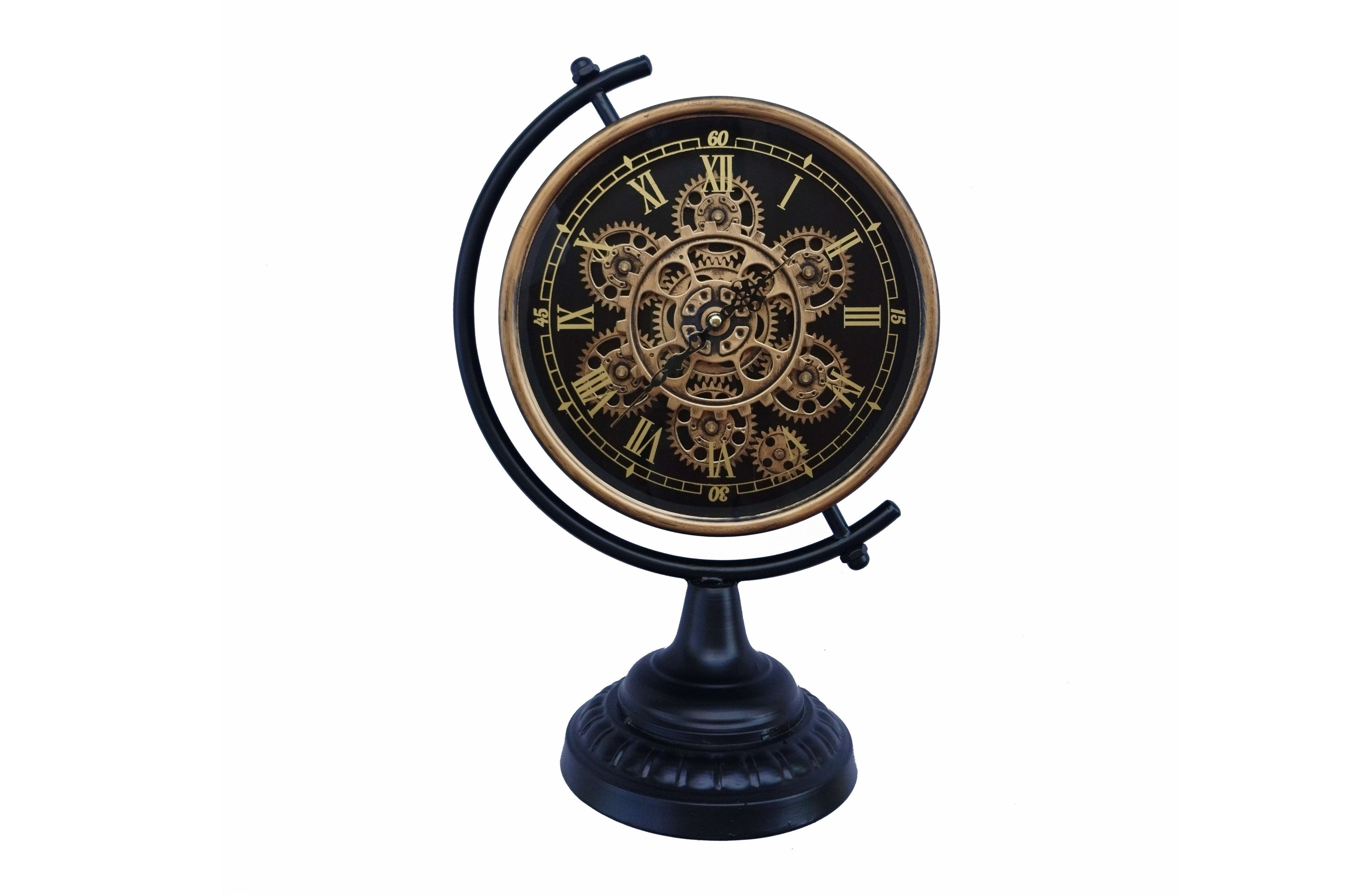Infinity Freestanding Mechanical Moving Gear Table Clock - 2 Colours Available