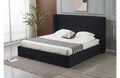 Hilton Velvet Gas Lift Bed - Black