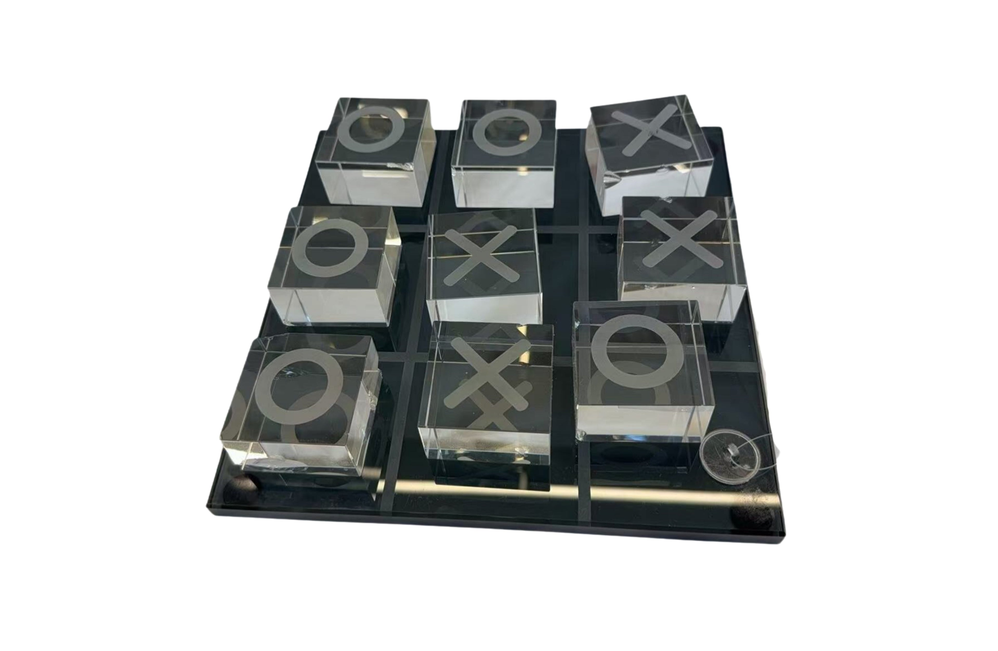 Clear Tic Tac Toe (Noughts & Crosses) – Decorative Game Set