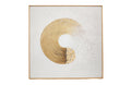 Spiral Wall Art – 80x80cm canvas with textured gold spiral design and matching gold frame, perfect for modern and luxurious interior décor