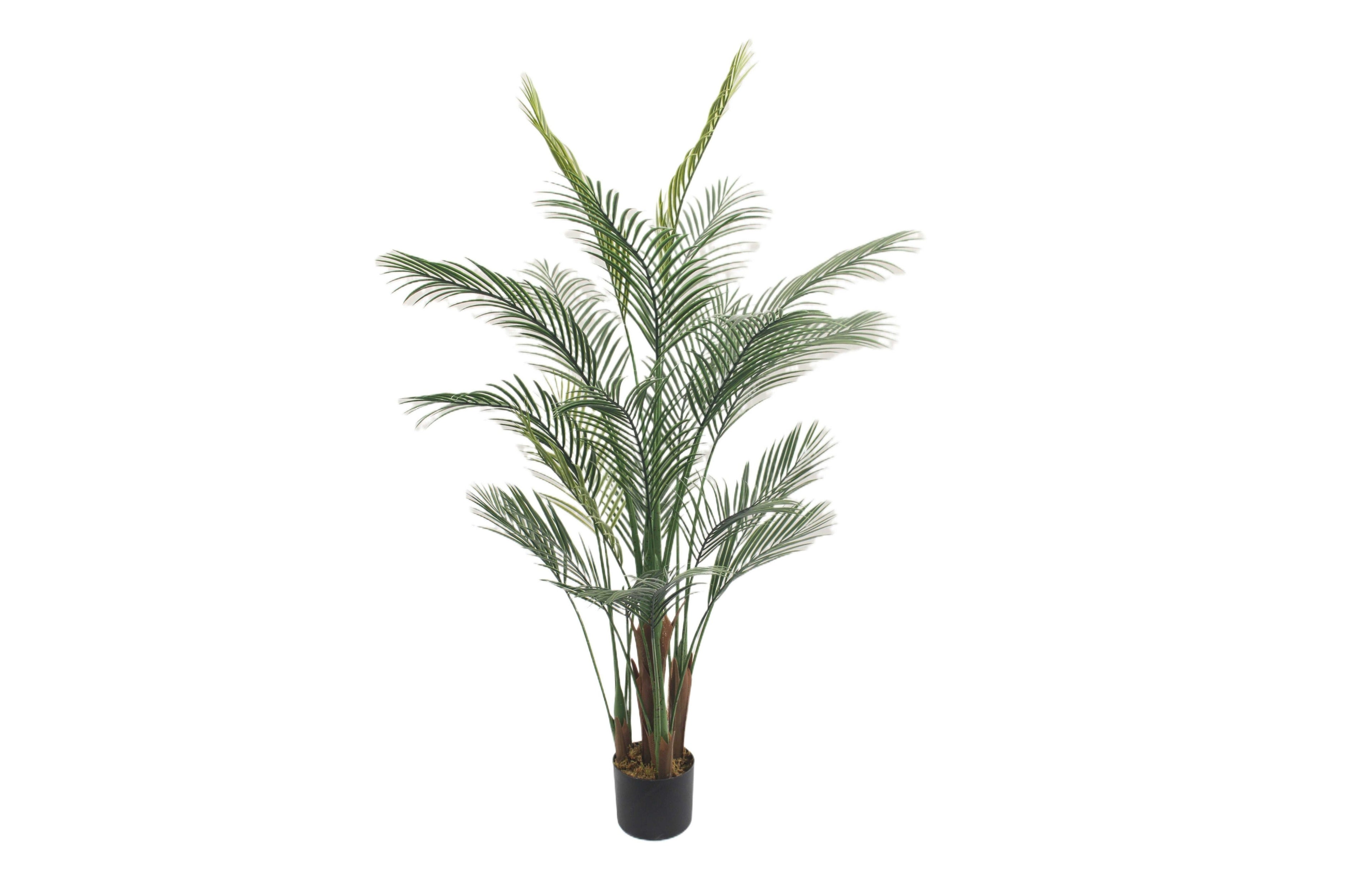 Tall artificial palm tree with lush green fronds, 170cm height.