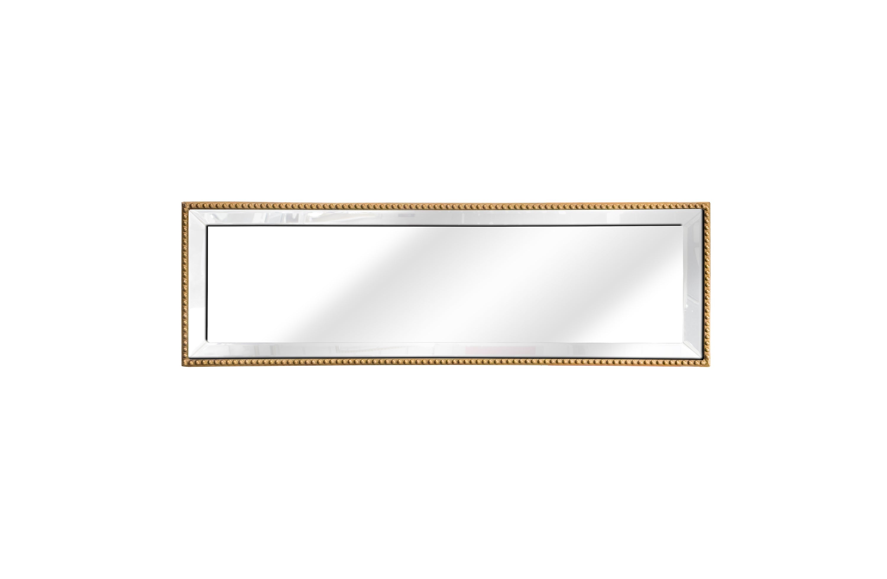 Glamorous gold large beaded mirror tray – bold and classy.