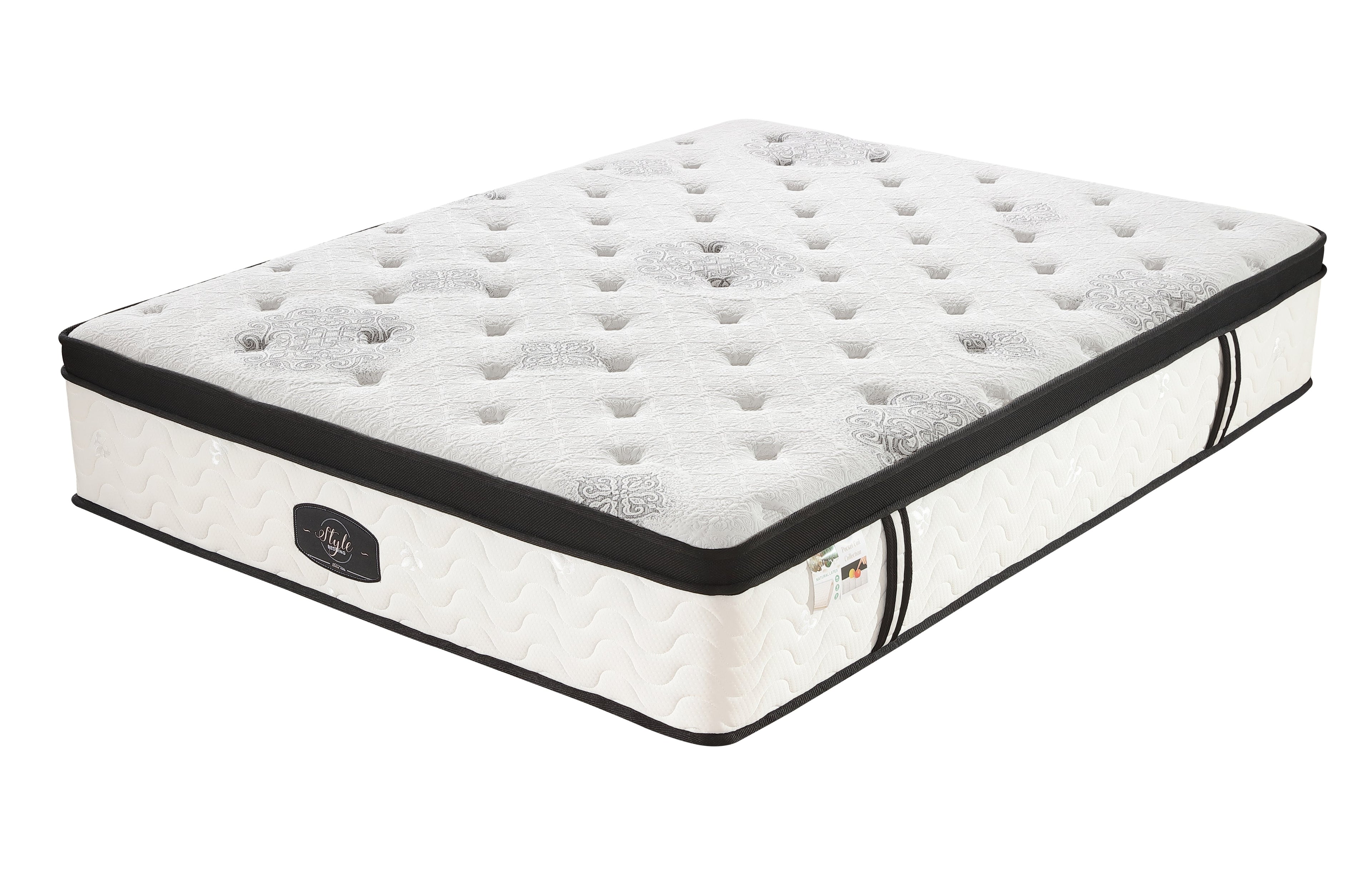 Chiro 7 Zone Latex Euro Top mattress with 35cm height and premium pocket spring support.