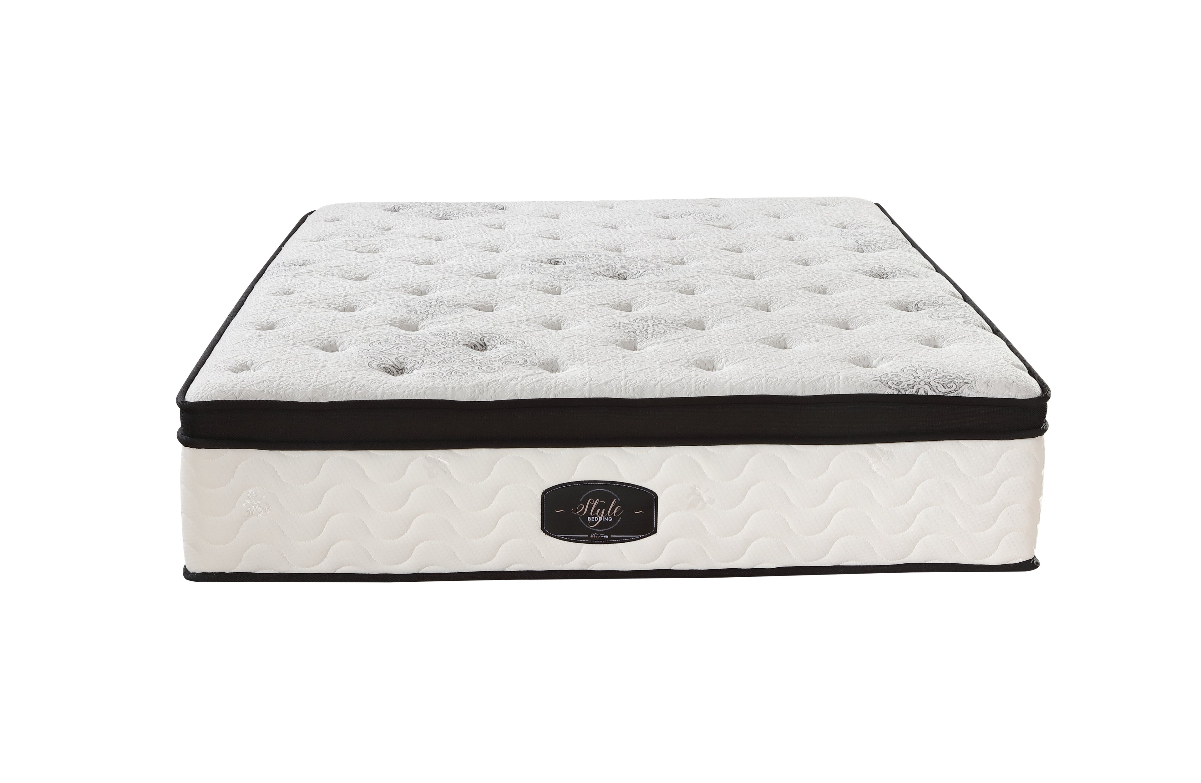 Front view of Chiro 7 Zone Euro Top mattress with firm edge support and 35cm height.