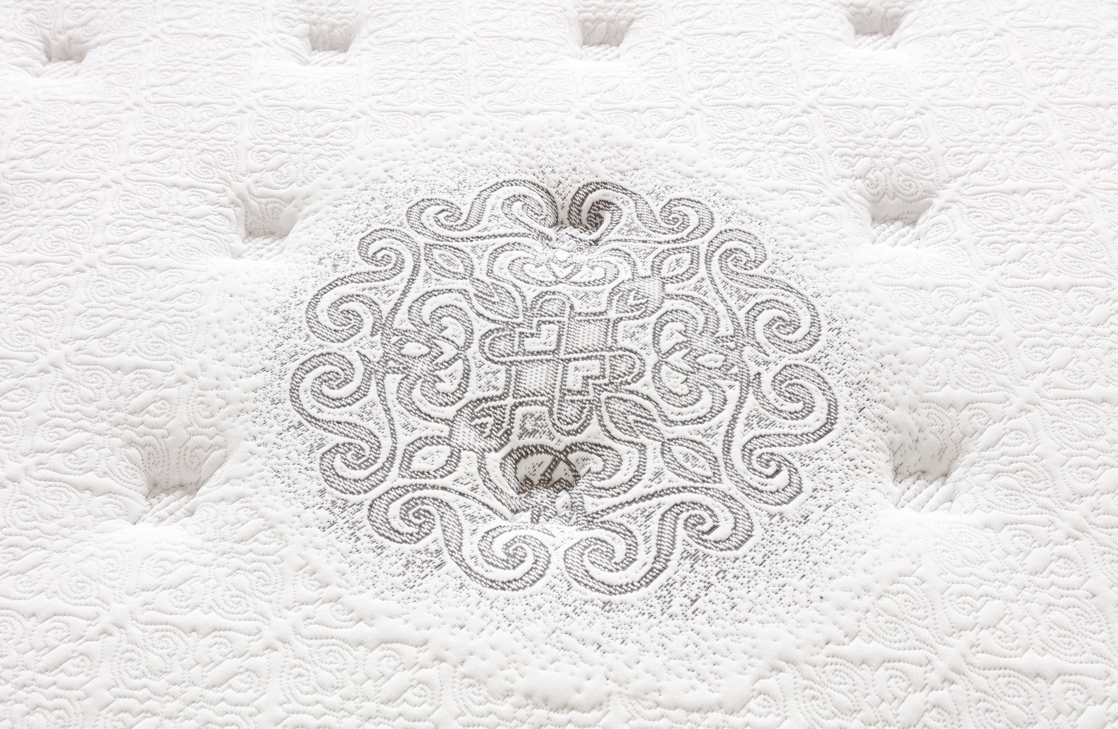 Detailed top design of Chiro 7 Zone Euro Top mattress with elegant quilted pattern.