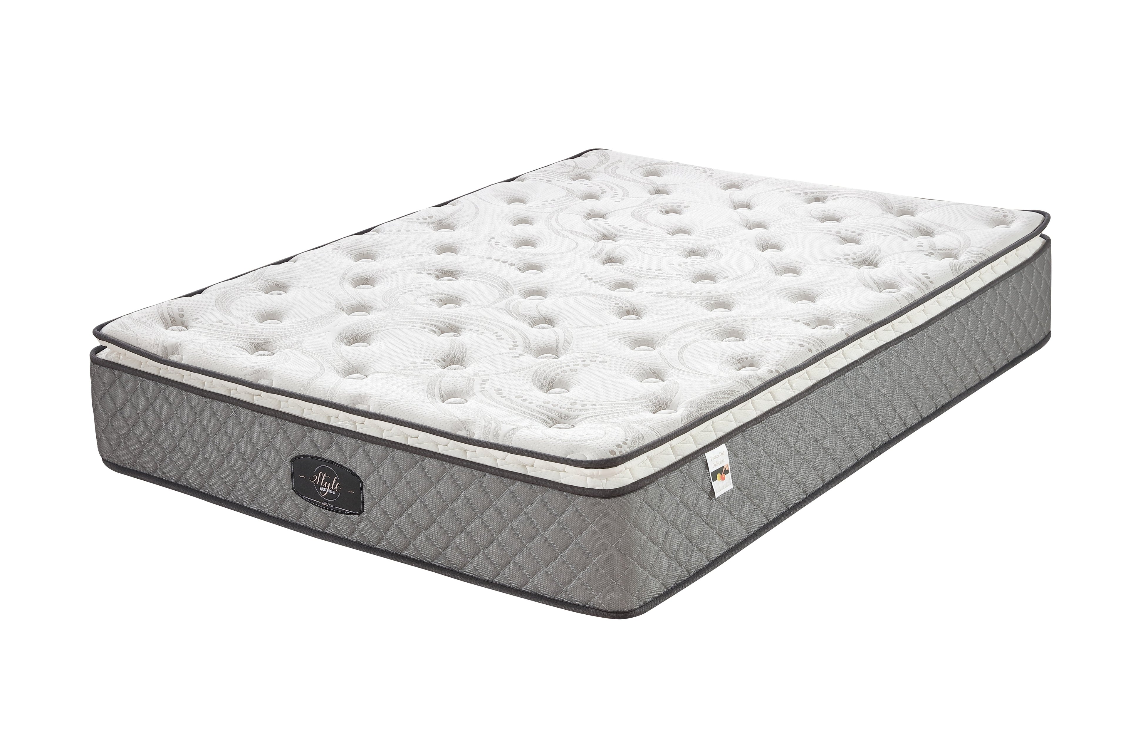 Comfort Euro Top 30cm mattress with pocket spring support and plush quilted surface.