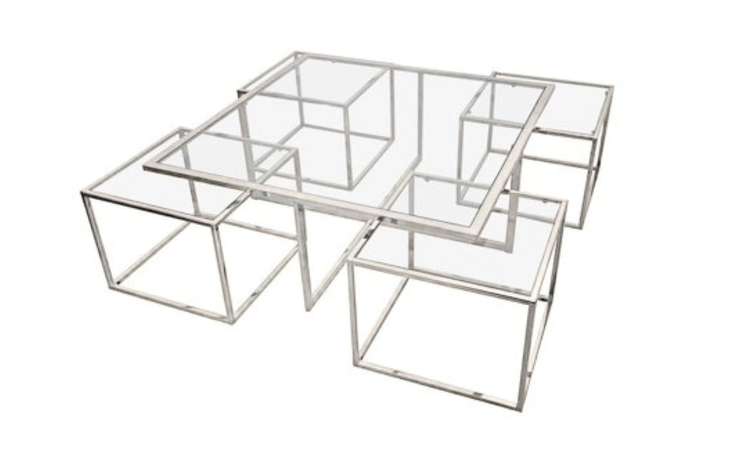 Jamie Square Set of 5 Piece Coffee Table and Side Tables