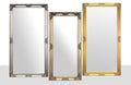 French provincial ornate deluxe mirrors collection in silver, champagne and gold antique finishes.