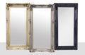 French provincial LUX ornate mirrors collection in champagne, silver and black antique finishes.