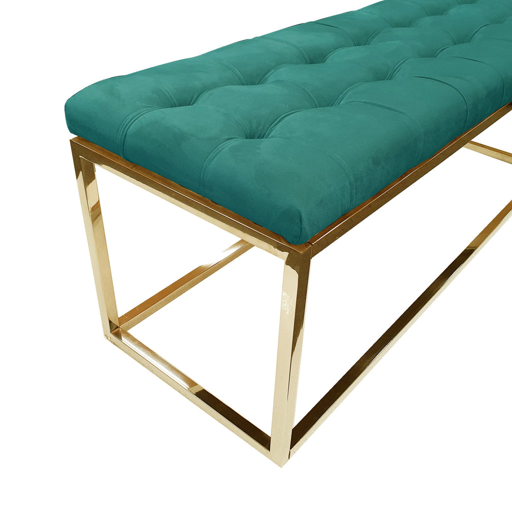 Holly Ottoman - Gold Frame - Elegant Collections 