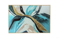  Elegant canvas wall art with teal, black, and gold foil accents for a luxurious statement.