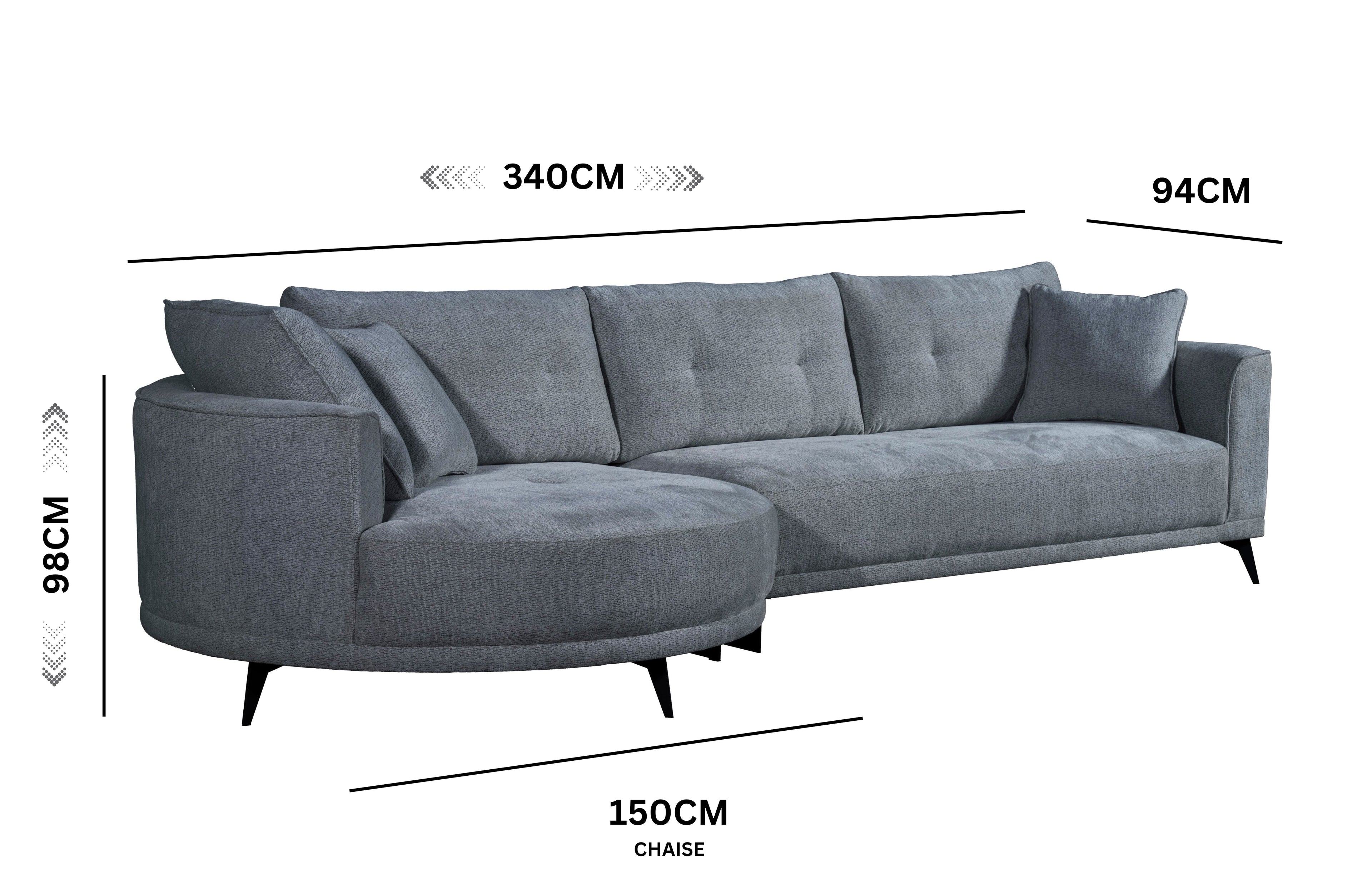 Savannah Round Chaise Lounge Set – Available in Beige or Grey